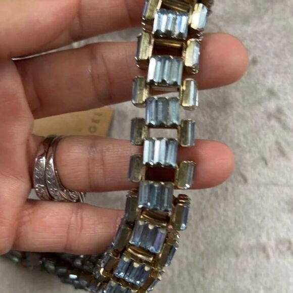 NWT *Lee Angel* Neiman Marcus *Gatsby* Crystal Baguette Necklace - Picture 5 of 8